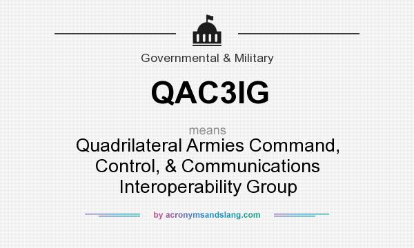 What does QAC3IG mean? It stands for Quadrilateral Armies Command, Control, & Communications Interoperability Group