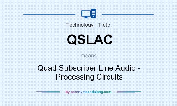 What does QSLAC mean? It stands for Quad Subscriber Line Audio - Processing Circuits