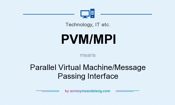 What does PVM/MPI mean? It stands for Parallel Virtual Machine/Message Passing Interface