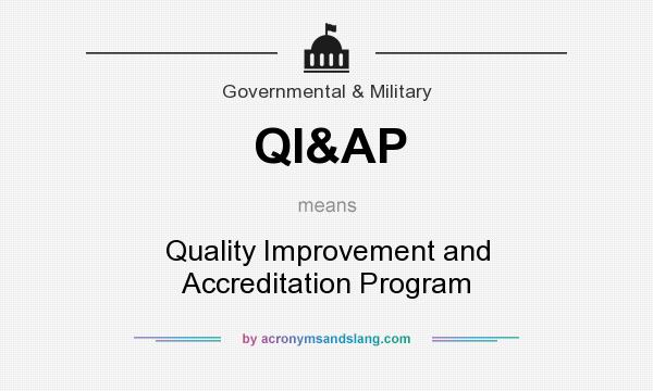 What does QI&AP mean? It stands for Quality Improvement and Accreditation Program