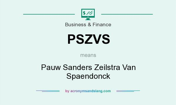 What does PSZVS mean? It stands for Pauw Sanders Zeilstra Van Spaendonck