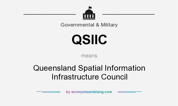 What does QSIIC mean? It stands for Queensland Spatial Information Infrastructure Council