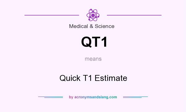 What does QT1 mean? It stands for Quick T1 Estimate