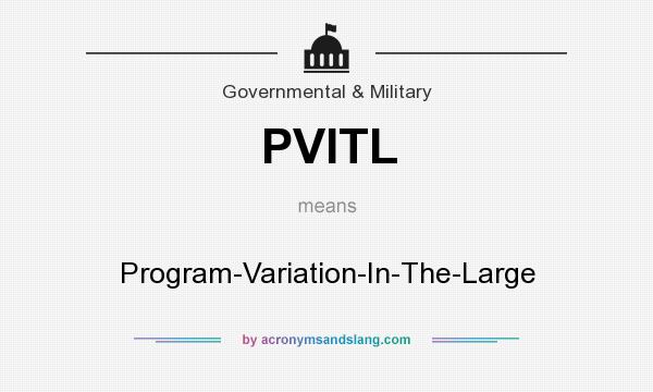 What does PVITL mean? It stands for Program-Variation-In-The-Large