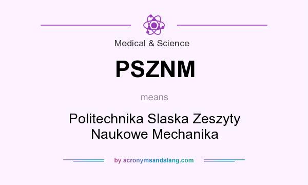 What does PSZNM mean? It stands for Politechnika Slaska Zeszyty Naukowe Mechanika