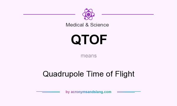 What does QTOF mean? It stands for Quadrupole Time of Flight