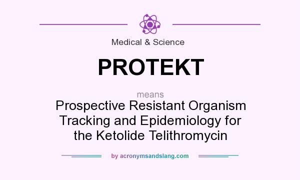 What does PROTEKT mean? It stands for Prospective Resistant Organism Tracking and Epidemiology for the Ketolide Telithromycin