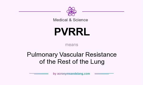 What does PVRRL mean? It stands for Pulmonary Vascular Resistance of the Rest of the Lung