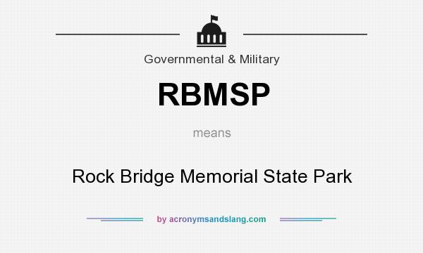 What does RBMSP mean? It stands for Rock Bridge Memorial State Park