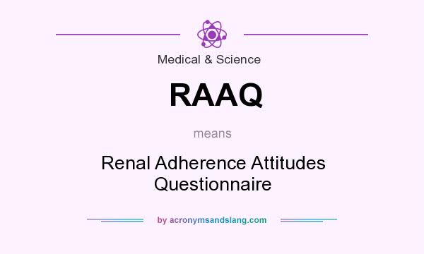 What does RAAQ mean? It stands for Renal Adherence Attitudes Questionnaire
