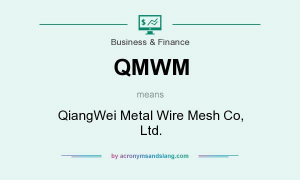 What does QMWM mean? It stands for QiangWei Metal Wire Mesh Co, Ltd.