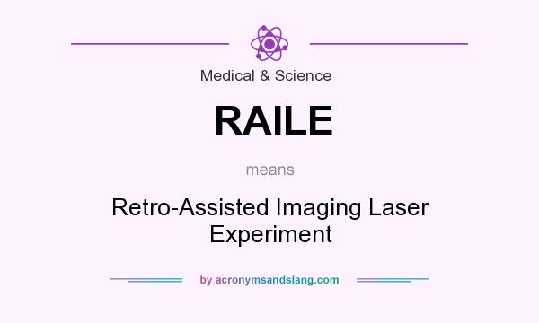What does RAILE mean? It stands for Retro-Assisted Imaging Laser Experiment