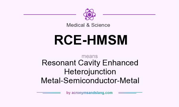 What does RCE-HMSM mean? It stands for Resonant Cavity Enhanced Heterojunction Metal-Semiconductor-Metal