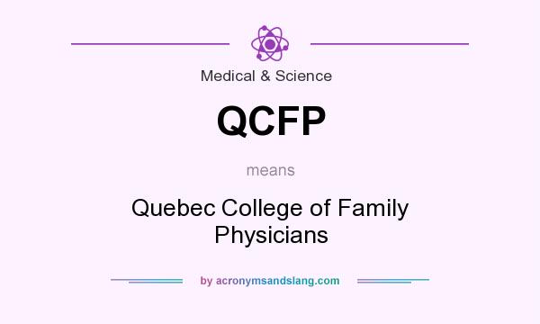 What does QCFP mean? It stands for Quebec College of Family Physicians