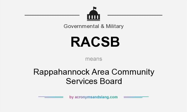 What does RACSB mean? It stands for Rappahannock Area Community Services Board