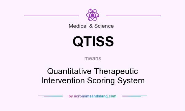 What does QTISS mean? It stands for Quantitative Therapeutic Intervention Scoring System
