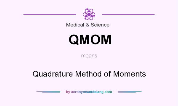 What does QMOM mean? It stands for Quadrature Method of Moments