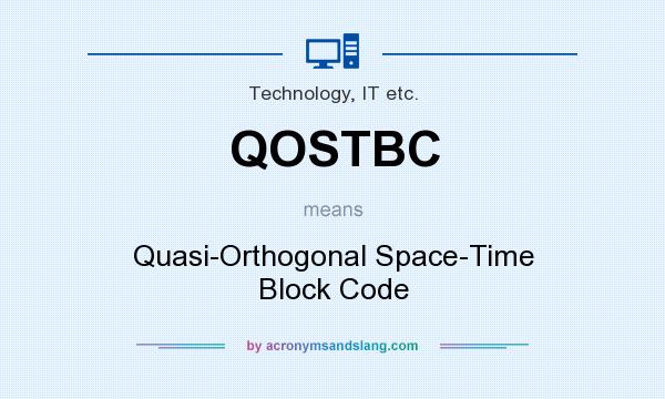 What does QOSTBC mean? It stands for Quasi-Orthogonal Space-Time Block Code