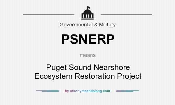 What does PSNERP mean? It stands for Puget Sound Nearshore Ecosystem Restoration Project
