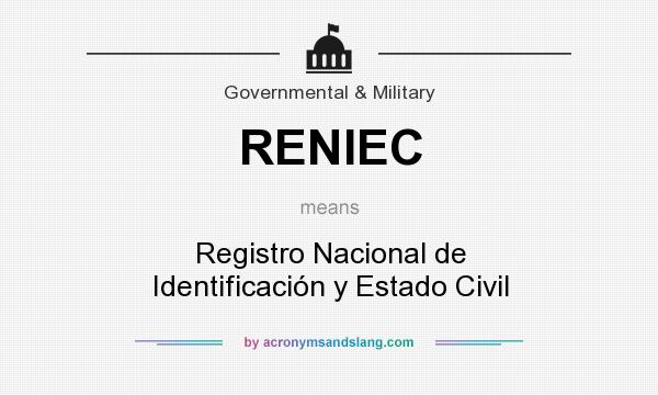What does RENIEC mean? It stands for Registro Nacional de Identificación y Estado Civil