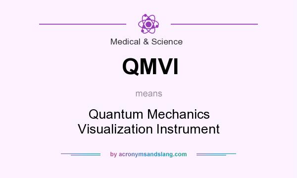 What does QMVI mean? It stands for Quantum Mechanics Visualization Instrument