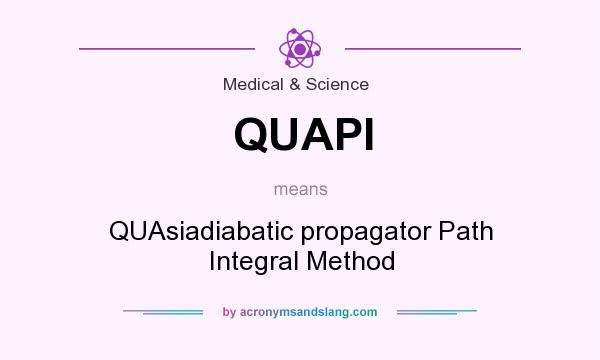 What does QUAPI mean? It stands for QUAsiadiabatic propagator Path Integral Method