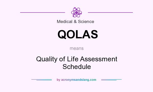 What does QOLAS mean? It stands for Quality of Life Assessment Schedule