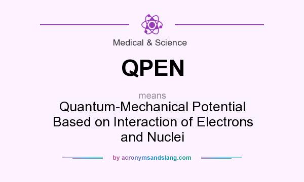 What does QPEN mean? It stands for Quantum-Mechanical Potential Based on Interaction of Electrons and Nuclei
