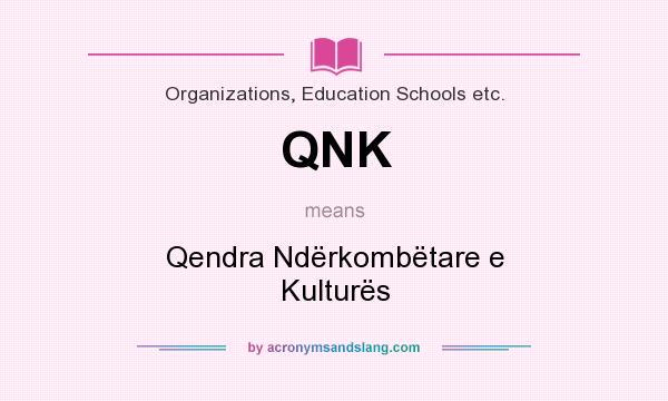 What does QNK mean? It stands for Qendra Ndërkombëtare e Kulturës