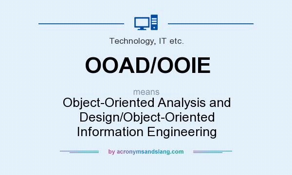 What does OOAD/OOIE mean? It stands for Object-Oriented Analysis and Design/Object-Oriented Information Engineering
