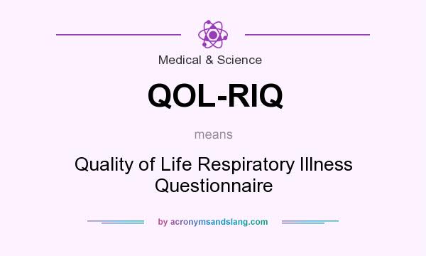 What does QOL-RIQ mean? It stands for Quality of Life Respiratory Illness Questionnaire