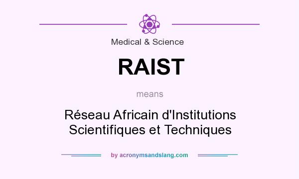 What does RAIST mean? It stands for Réseau Africain d`Institutions Scientifiques et Techniques