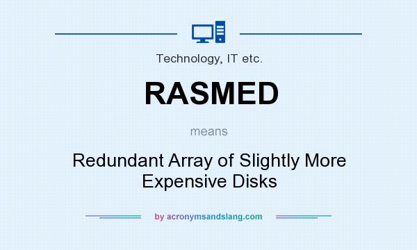 What does RASMED mean? It stands for Redundant Array of Slightly More Expensive Disks