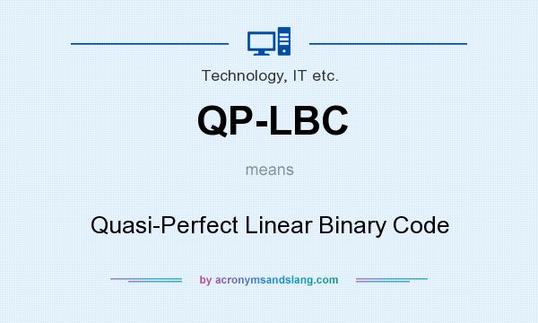 What does QP-LBC mean? It stands for Quasi-Perfect Linear Binary Code