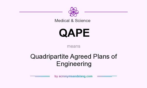 What does QAPE mean? It stands for Quadripartite Agreed Plans of Engineering