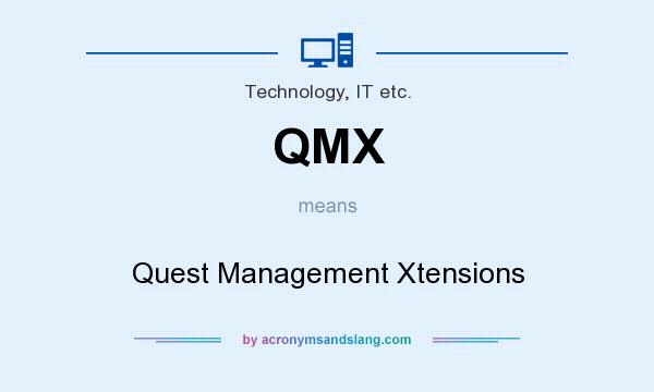 What does QMX mean? It stands for Quest Management Xtensions