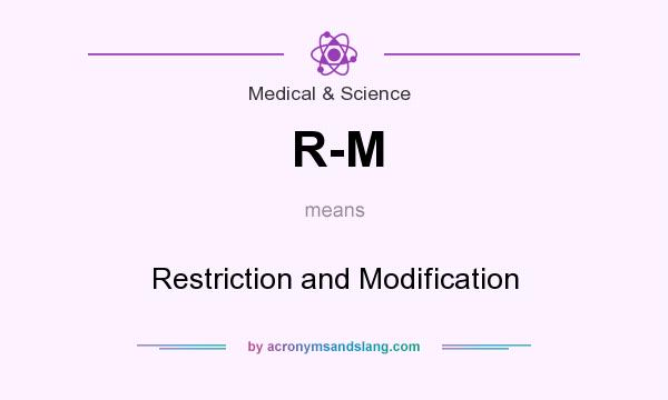 What does R-M mean? It stands for Restriction and Modification