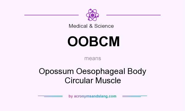 What does OOBCM mean? It stands for Opossum Oesophageal Body Circular Muscle
