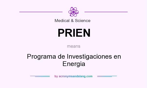 What does PRIEN mean? It stands for Programa de Investigaciones en Energia