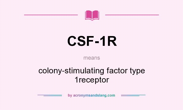 What does CSF-1R mean? It stands for colony-stimulating factor type 1receptor