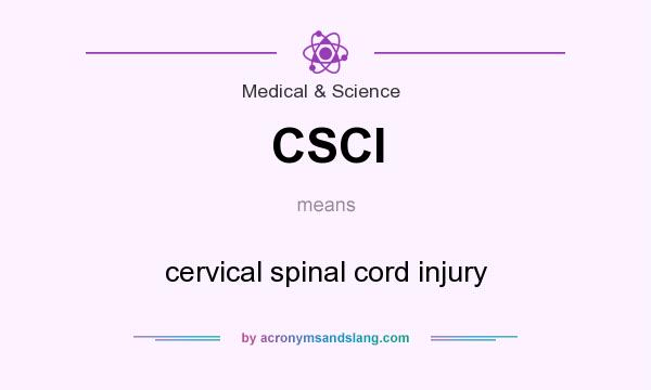 What does CSCI mean? It stands for cervical spinal cord injury