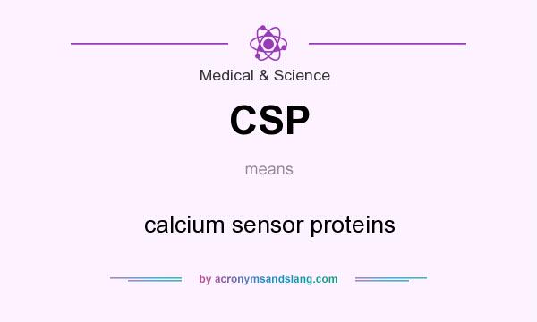 What does CSP mean? It stands for calcium sensor proteins