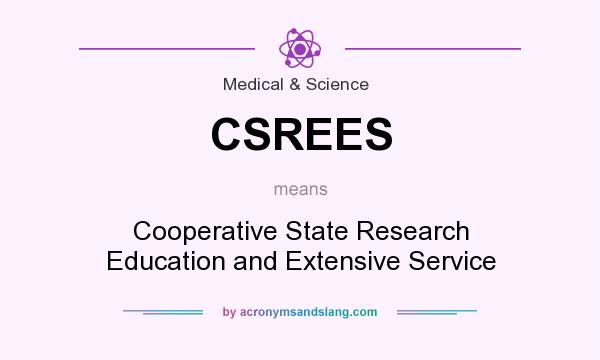 What does CSREES mean? It stands for Cooperative State Research Education and Extensive Service