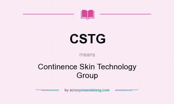 What does CSTG mean? It stands for Continence Skin Technology Group
