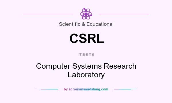 What does CSRL mean? It stands for Computer Systems Research Laboratory