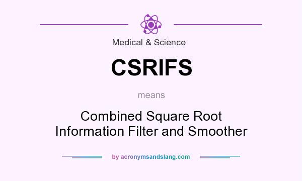 What does CSRIFS mean? It stands for Combined Square Root Information Filter and Smoother