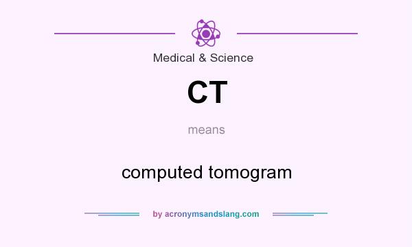 What does CT mean? It stands for computed tomogram