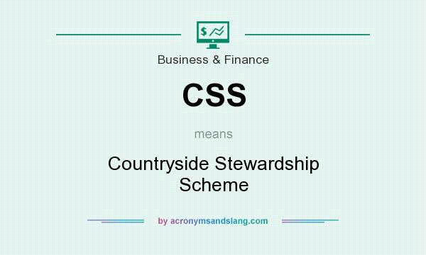 What does CSS mean? It stands for Countryside Stewardship Scheme