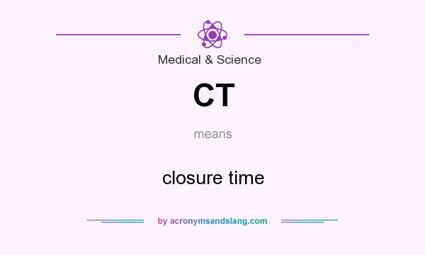 What does CT mean? It stands for closure time