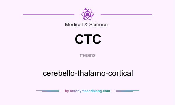 What does CTC mean? It stands for cerebello-thalamo-cortical